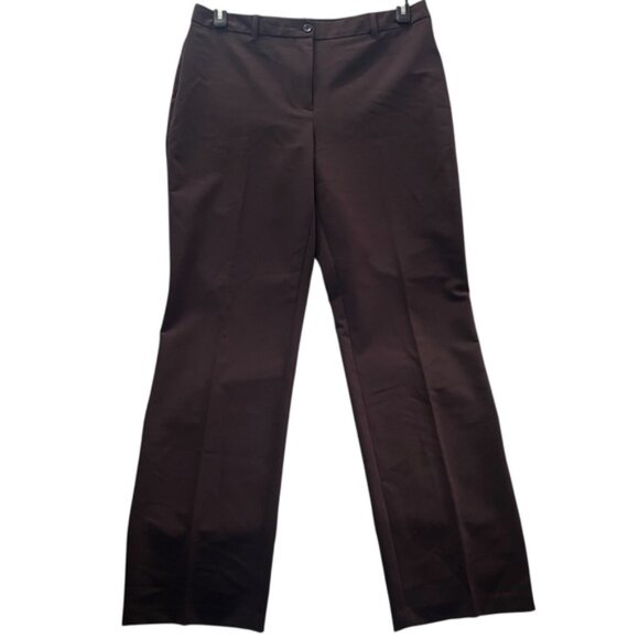 Chico's Straight Leg Dress Pants Brown Size 1.5 (10) - Picture 1 of 8